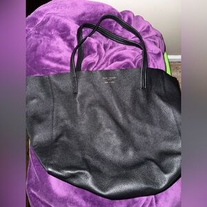 Kurt Geiger Black Pebbled Leather Tote